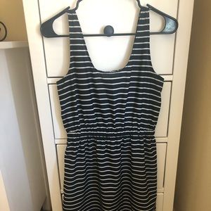 Black & white striped dress